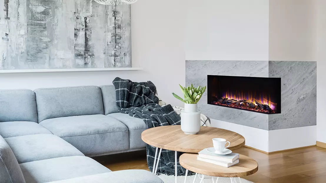SimpliFire 55" Scion Trinity 3-Sided Linear Electric Fireplace - SF-SCT55-BK