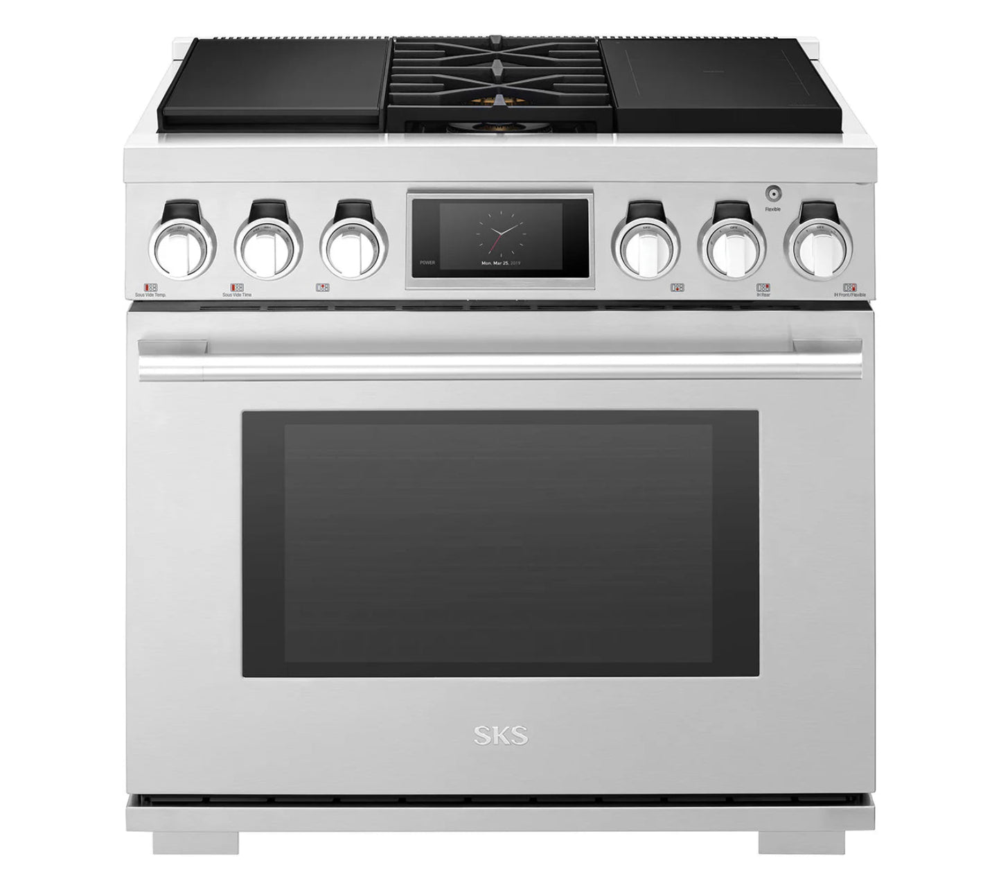 Signature Kitchen Suite SKSDR360SIS 36-inch Dual-Fuel Pro Range with Sous Vide and Induction Stainless Steel - SKSDR360SIS