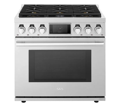 Signature Kitchen Suite SKSGR360S 36-inch Gas Pro Range with 6 Burners Stainless Steel - SKSGR360S