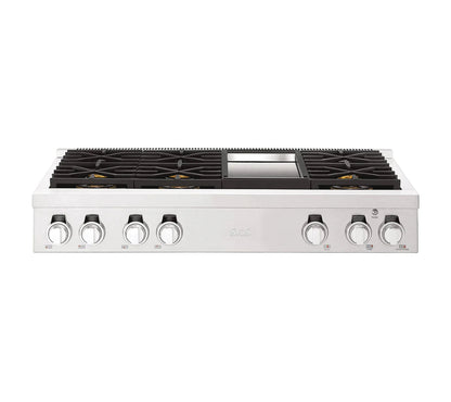 Signature Kitchen Suite SKSRT480GS 48-inch Gas Pro Rangetop 6 Burners and Griddle Stainless Steel - SKSRT480GS