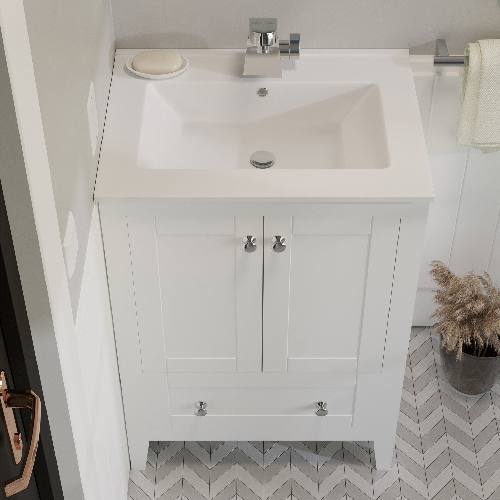 Swiss Madison Cannes 24" Bathroom Vanity in White - SM-BV412 - Backyard Provider