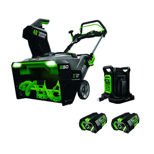 EGO Power+ 21" 56-Volt Cordless  Snow Blower with Steel Auger with (2) 5.0Ah Batteries and Dual Port Charger Included - SNT2112