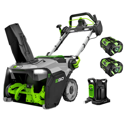 EGO Power+ 21" Single-Stage Snow Blower with Peak Power and Heated Handle Grips, (2) 6.0Ah Batteries and Dual Port Charger - SNT2134
