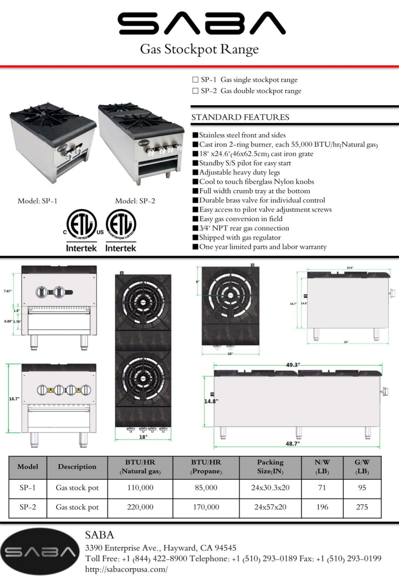 SABA  Commercial Stock Pot - SP-2