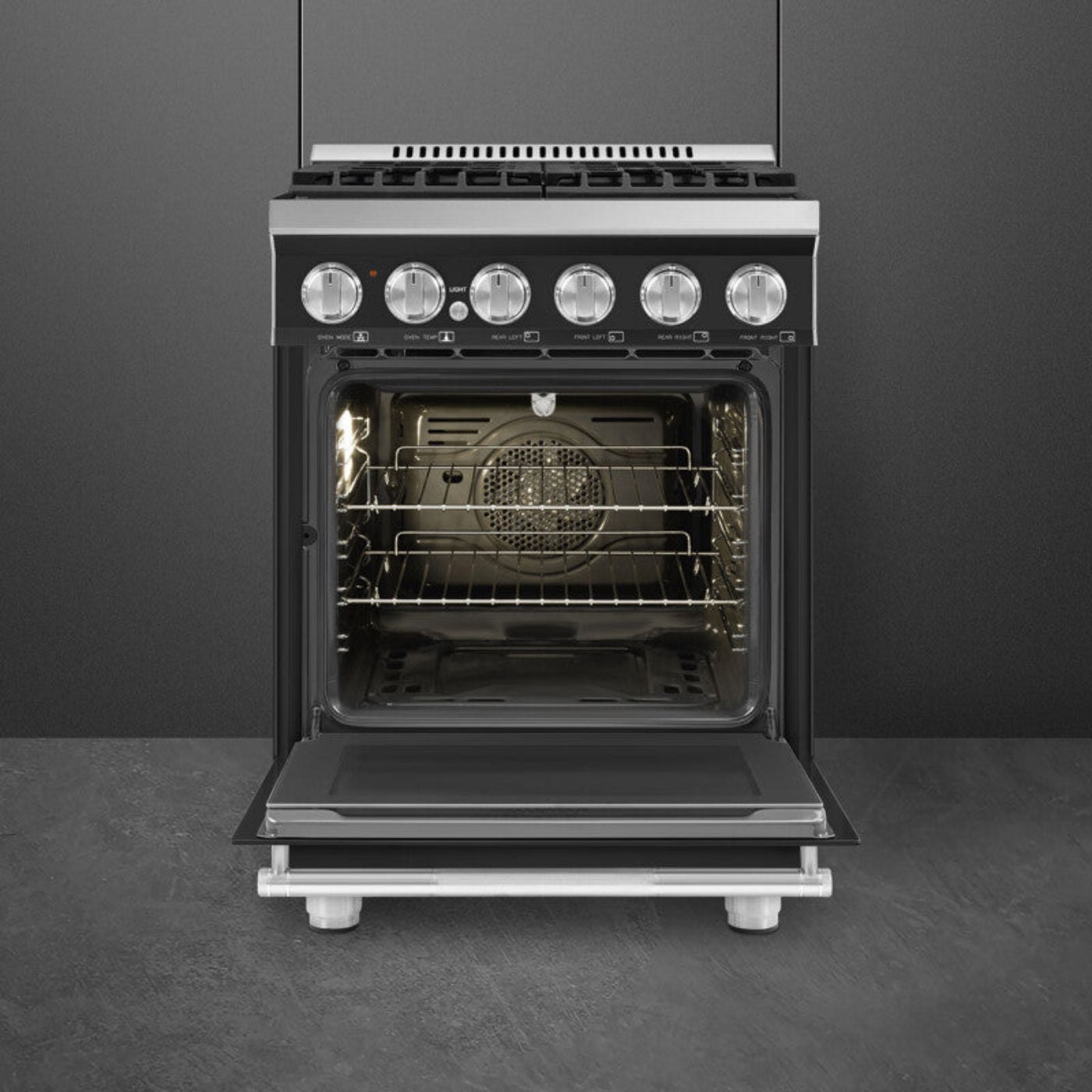 Smeg Range with Hob 24" SPR Aesthetic Stainless steel - SPR24UGGAN