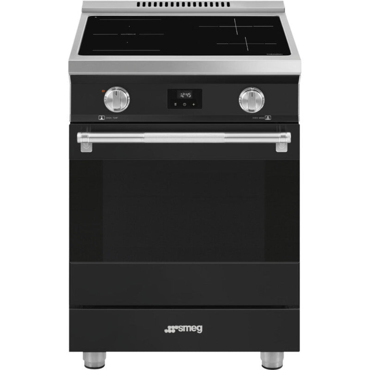 Smeg Range with Induction Hob 24" Aesthetic Matt Black - SPR24UIMAN
