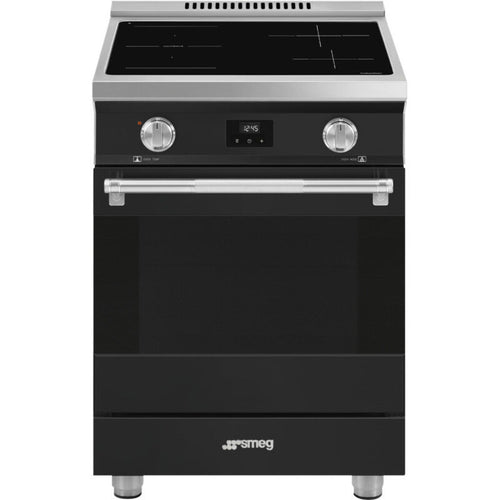Smeg Range with Induction Hob 24" Aesthetic Matt Black - SPR24UIMAN