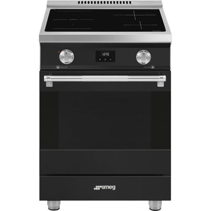 Smeg Range with Induction Hob 24" Aesthetic Matt Black - SPR24UIMAN