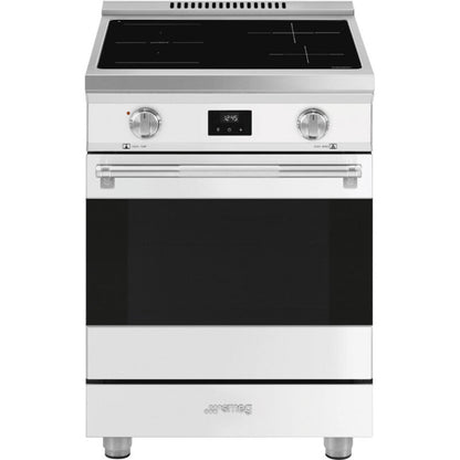 Smeg Range with Induction Hob 24" Aesthetic Matte white -  SPR24UIMMW