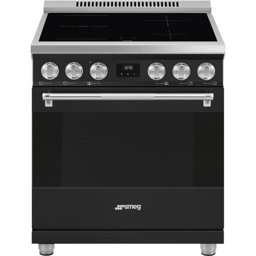 Smeg Range with Induction Hob 30" Aesthetic Matt Black - SPR30UIMAN