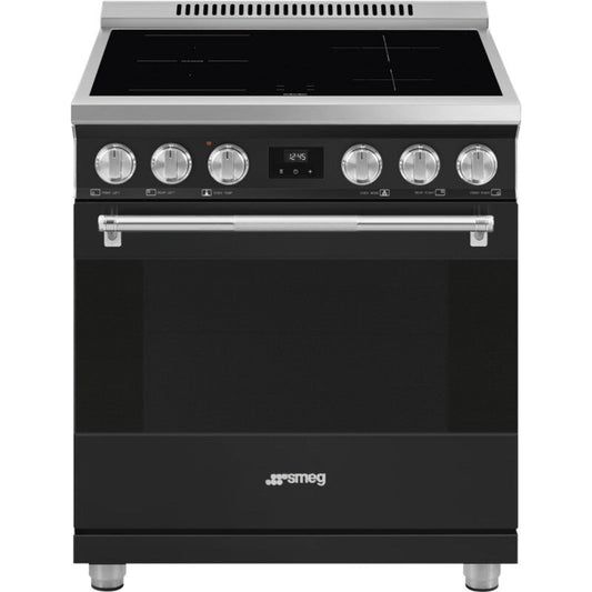 Smeg Range with Induction Hob 30" Aesthetic Matt Black - SPR30UIMAN