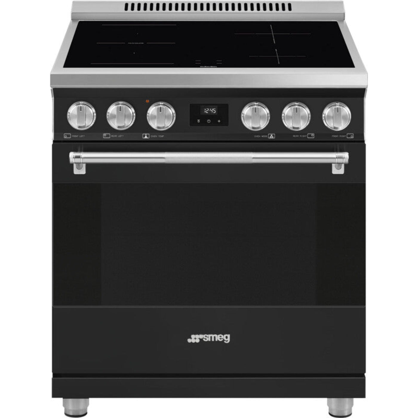 Smeg Range with Induction Hob 30" Aesthetic Matt Black - SPR30UIMAN