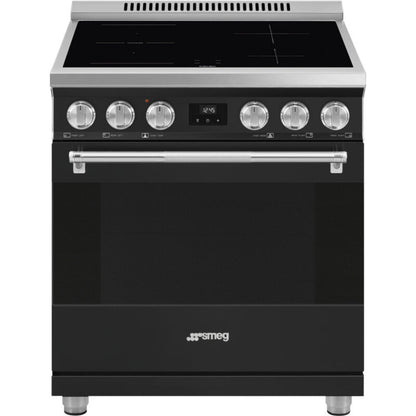 Smeg Range with Induction Hob 30" Aesthetic Matt Black - SPR30UIMAN