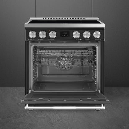 Smeg Range with Induction Hob 30" Aesthetic Matt Black - SPR30UIMAN