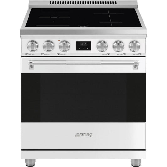 Smeg Range with Induction Hob 30" Aesthetic Matte white - SPR30UIMMW