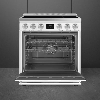 Smeg Range with Induction Hob 30" Aesthetic Matte white - SPR30UIMMW