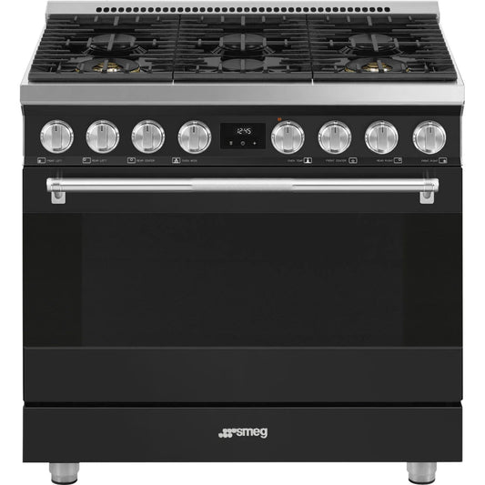 Smeg Range with Gas Hob 36" Aesthetic Anthracite - SPR36UGGAN