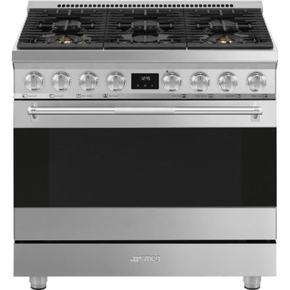 Smeg Range with Gas Hob 36" SPR Aesthetic Stainless steel - SPR36UGMX
