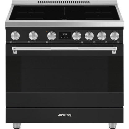 Smeg Range with Induction Hob 36" Aesthetic Matt Black - SPR36UIMAN
