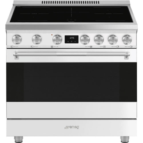 Smeg Range with Induction Hob 36" Aesthetic Matte white - SPR36UIMMW