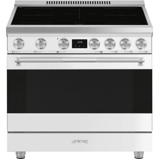 Smeg Range with Induction Hob 36" Aesthetic Matte white - SPR36UIMMW