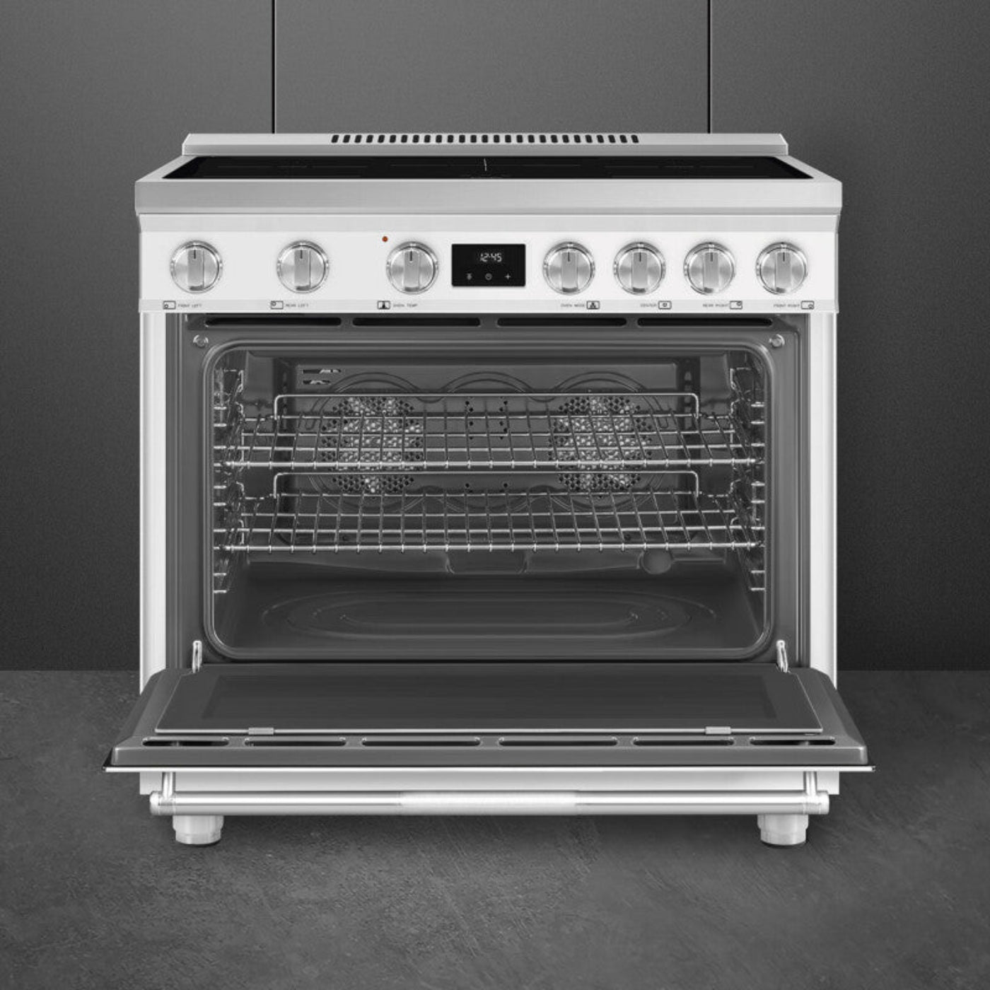 Smeg Range with Induction Hob 36" Aesthetic Matte white - SPR36UIMMW