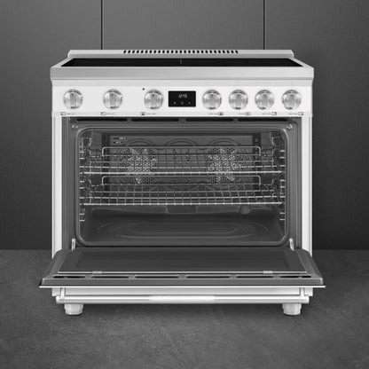 Smeg Range with Induction Hob 36" Aesthetic Matte white - SPR36UIMMW