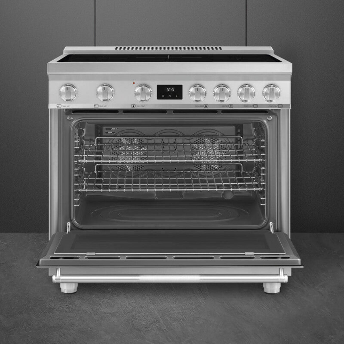 Smeg Range with Induction Hob 36" Aesthetic Stainless steel - SPR36UIMX