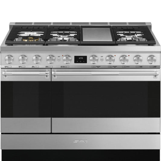 Smeg Range with Hob 48" SPR Aesthetic Stainless steel - SPR48UGMX