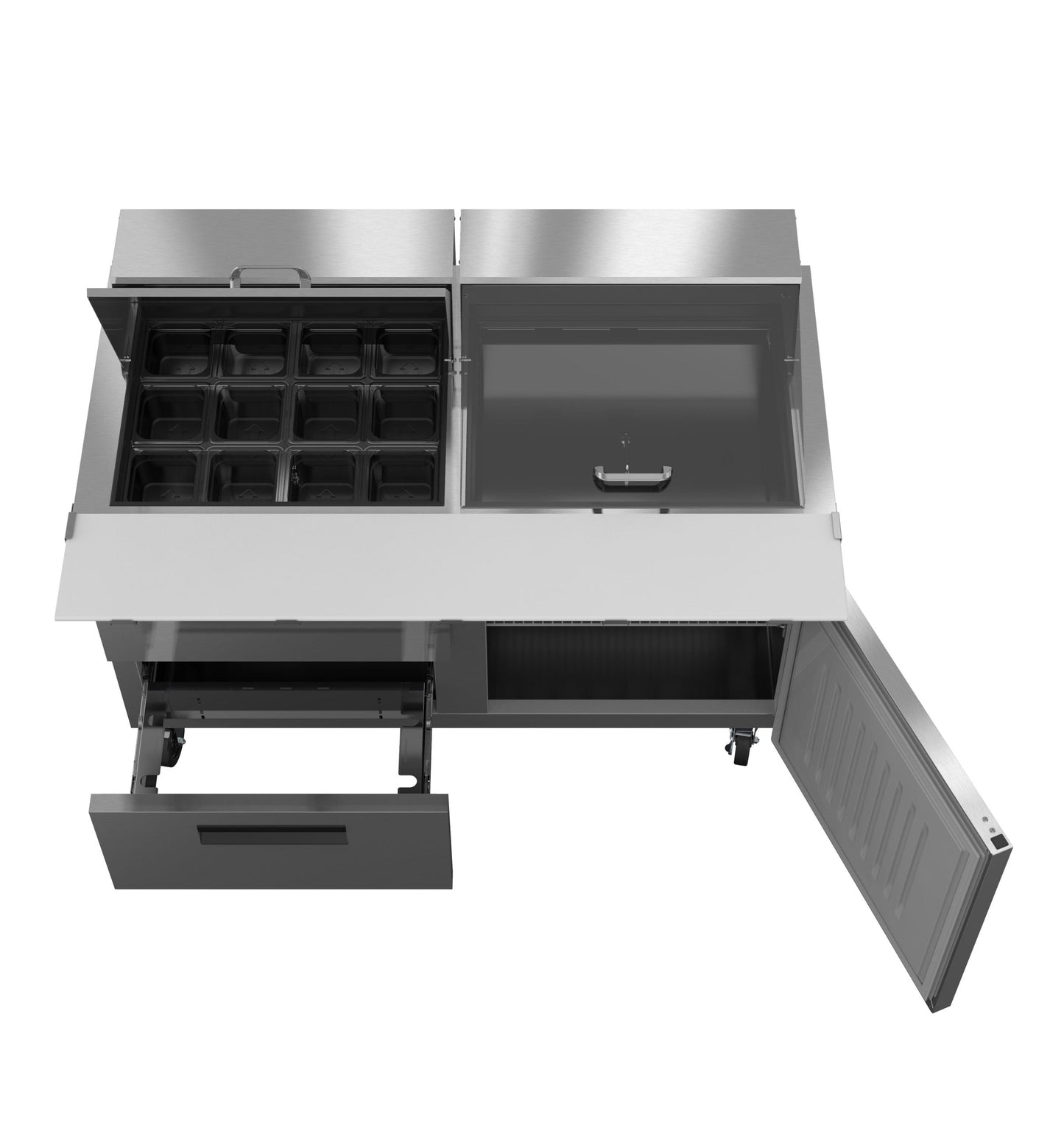 Hoshizaki SR60B-24MD2 | 60" Wide 2 Drawer Mega Top Sandwich Prep Table - SR60B-24MD2