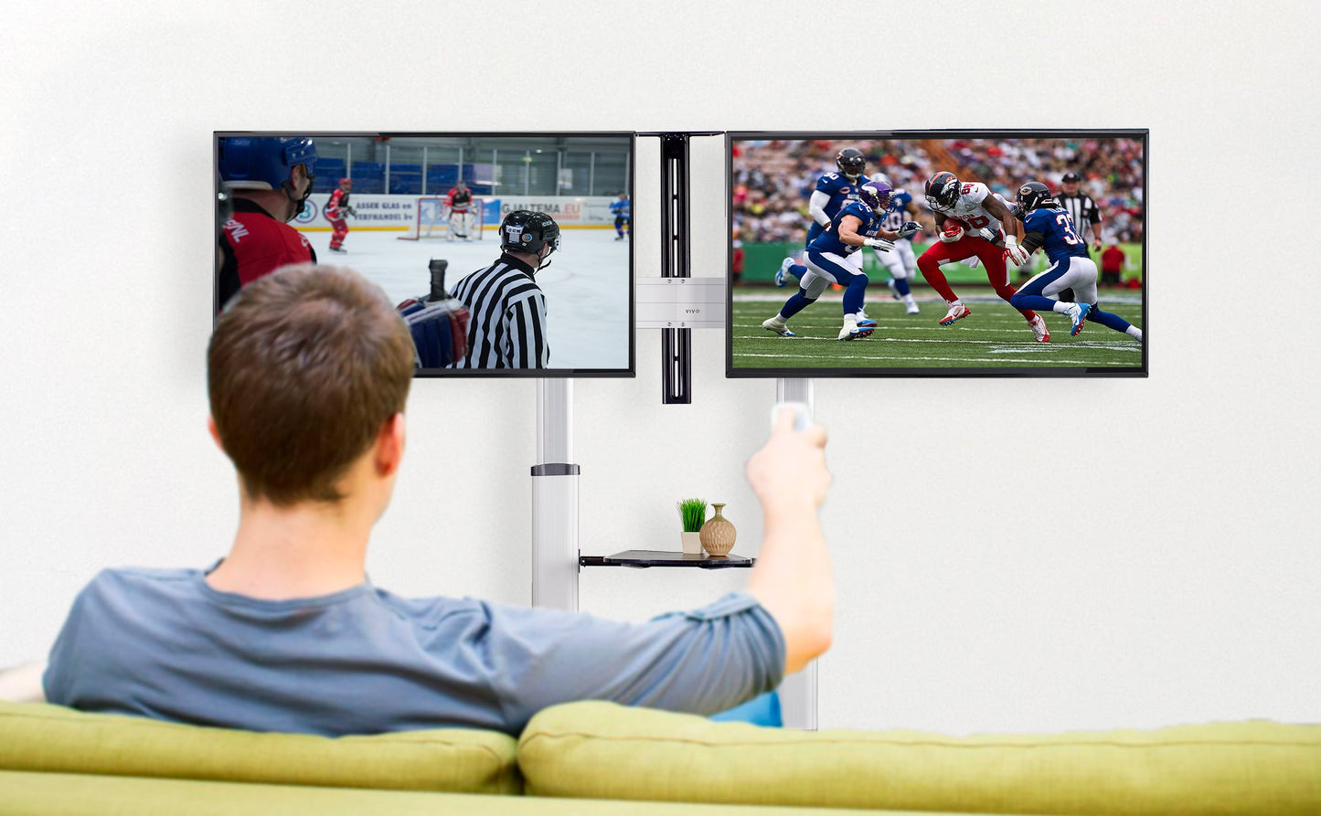 VIVO Aluminum TV Cart - 32” to 70” Screens - STAND-TV12H