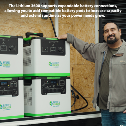 Nature's Generator Lithium 3600 Power Station - NGLGN36