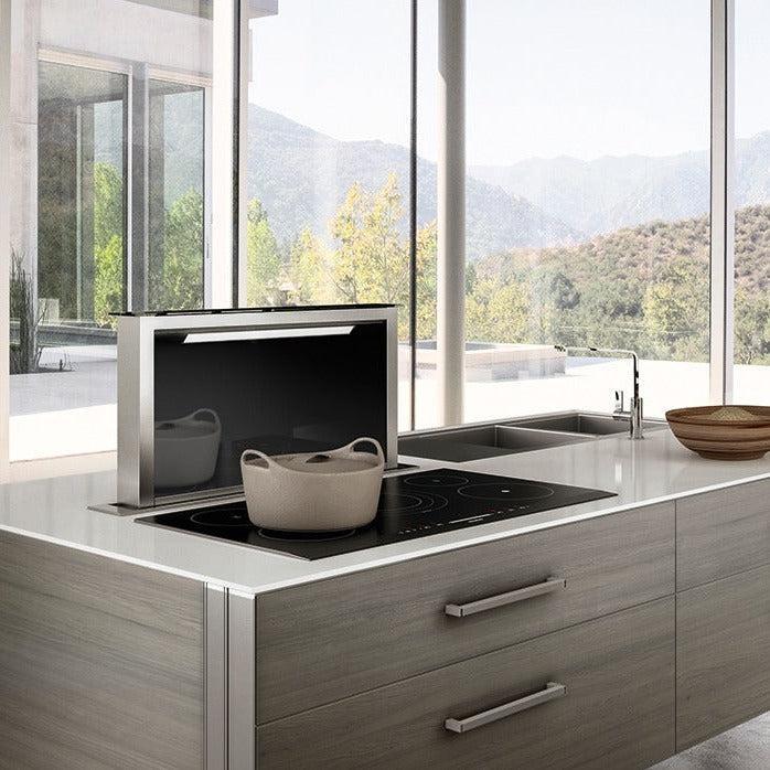 Faber Scirocco Lux Downdraft Range Hood with Size Options in Stainless Steel (SCLX)
