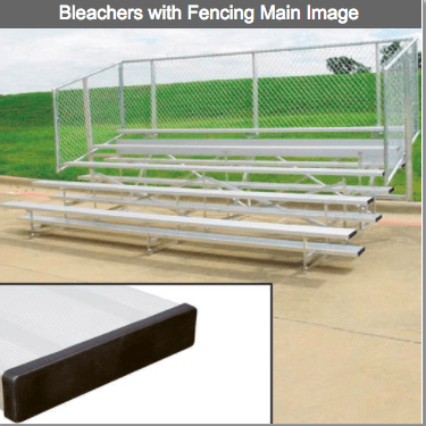 Bleacher 4 or 5 Row Aluminum Bleachers with Fencing - NB0415
