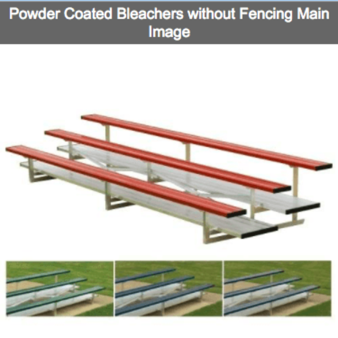 Bleacher 2-3 Row Powder Coated Aluminum - NB0215C