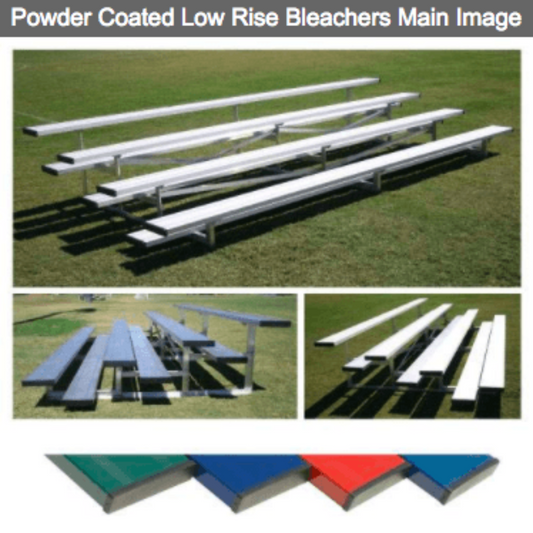 Bleacher  4 Row Powder Coated Low Rise Aluminum