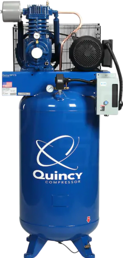Quincy QP Pro Plus Air Compressor 7.5 HP 80 Gallon Two Stage 1-Phase 230V 571CS80VCAP New - 2020040751