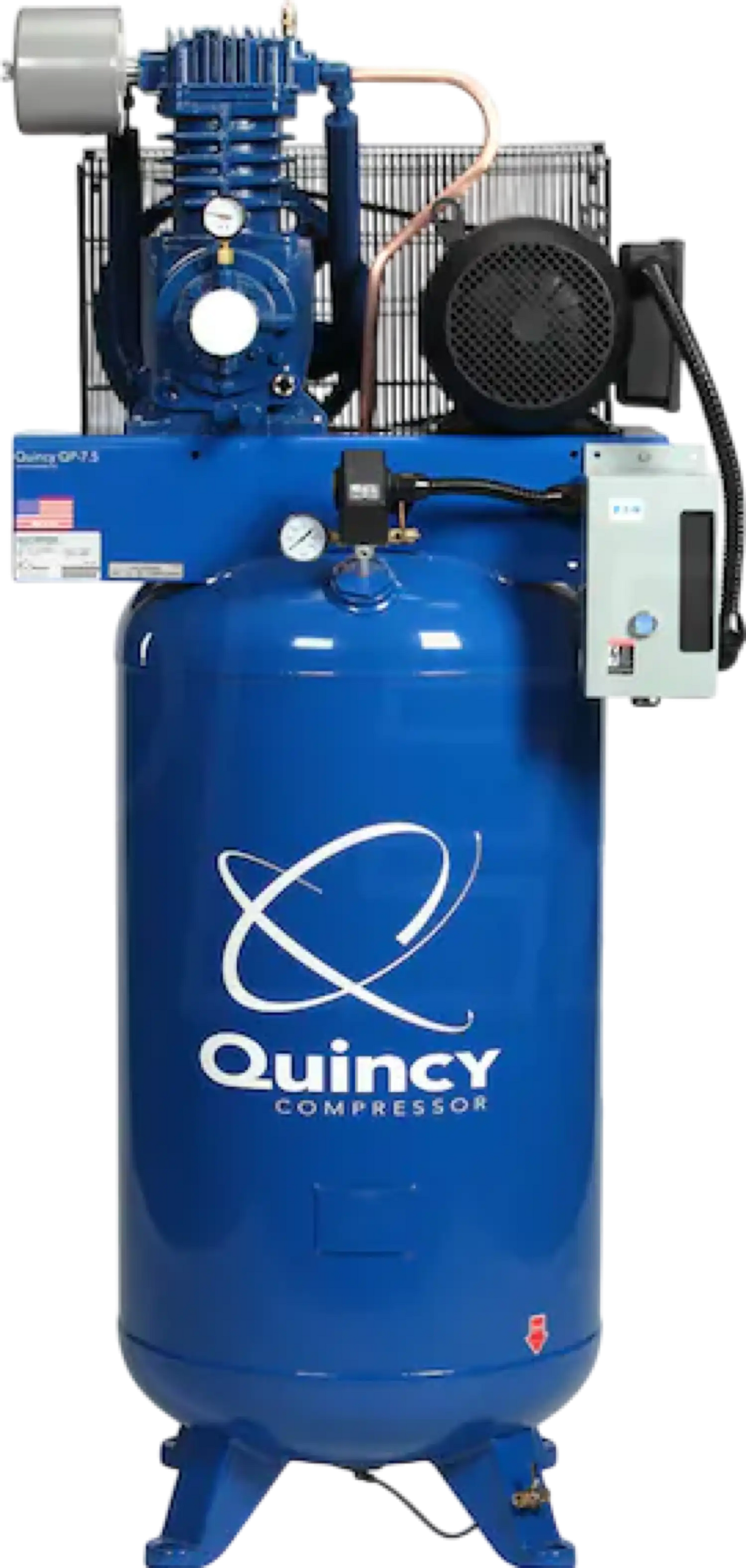 Quincy QP Pro Plus Air Compressor 7.5 HP 80 Gallon Two Stage 1-Phase 230V 571CS80VCAP New - 2020040751