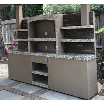 Kokomo Outdoor Media T.V. Bar Center Shelves for Bartender and Lighting. - Media-LP