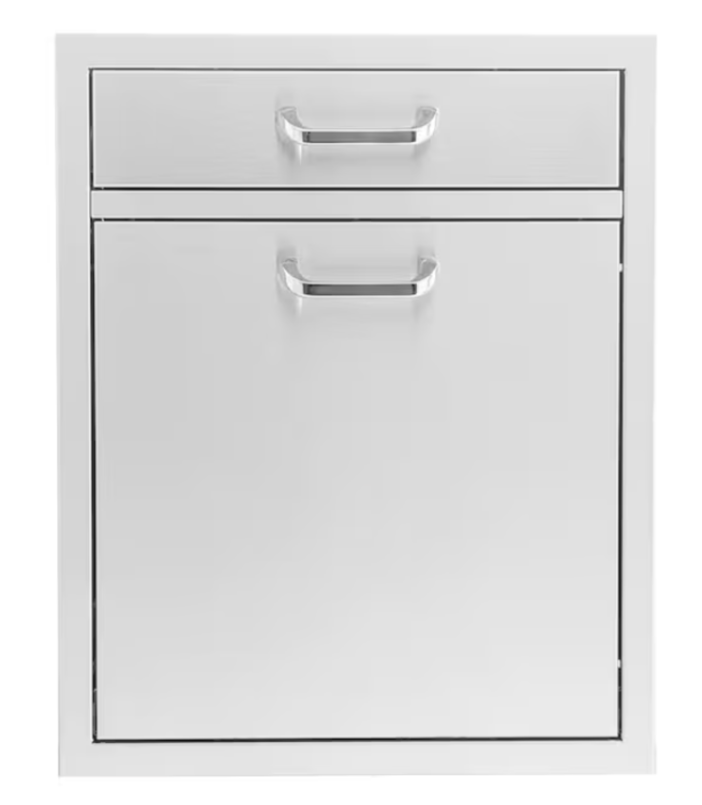 Pacific Coast Manufacturing 260 Series 20" Single Drawer & Roll-Out Trash/Recycling Bin Combo - BBQ-260-TR-DR1