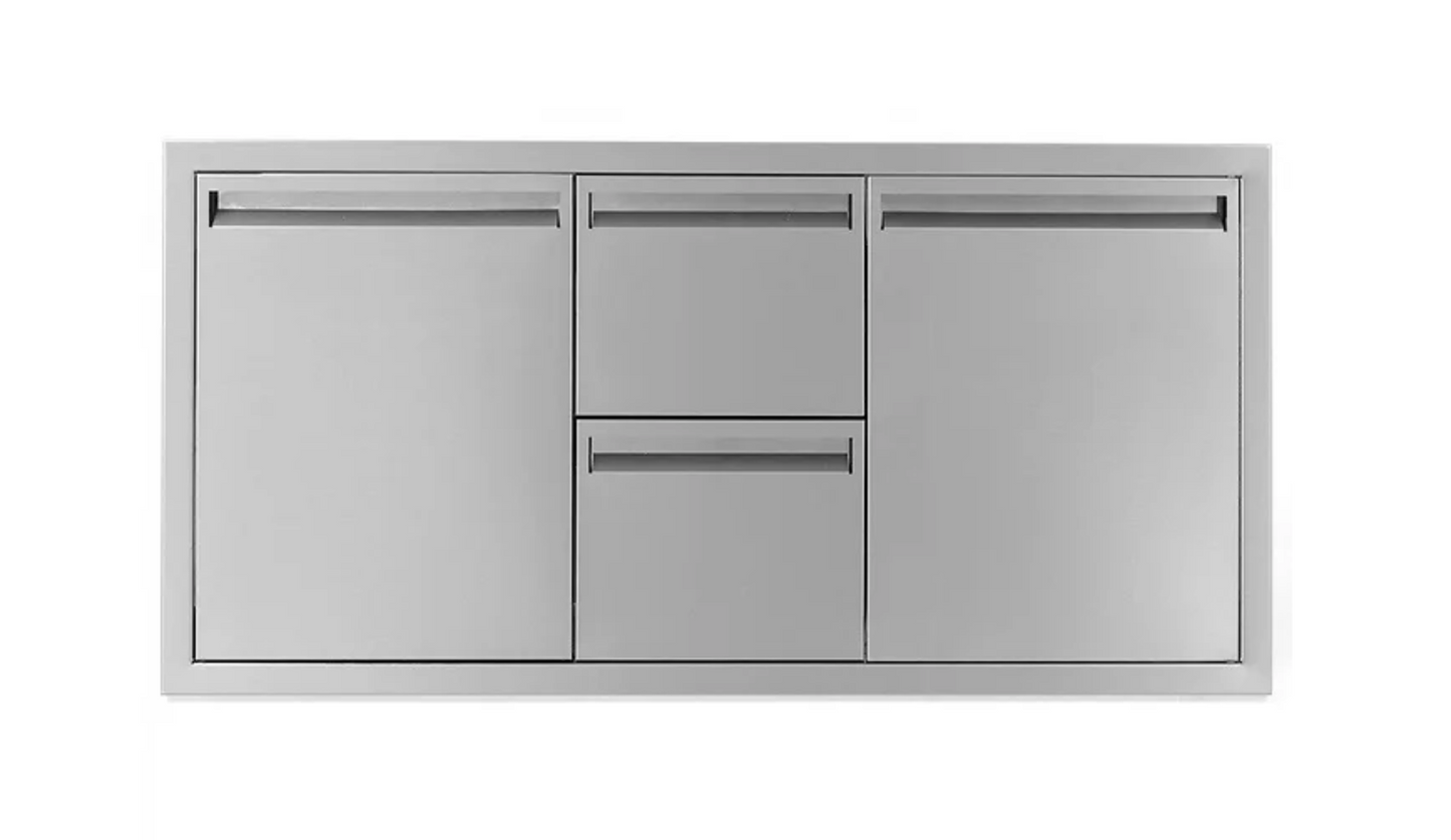 Pacific Coast Manufacturing350 Series 42" Door/Double Drawer w/ Trash Roll-Out Combo - BBQ-350-DDC-42TR
