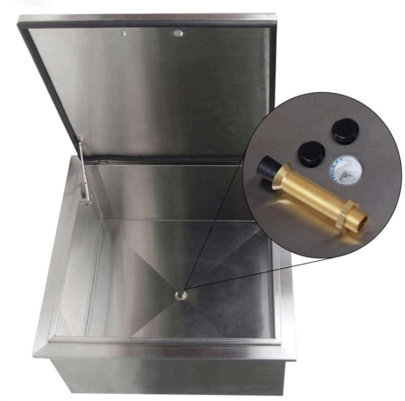 Pacific Coast Manufacturing 260 Series 18" Drop-In Ice Bin Cooler w/ Condiment Tray - BBQ-260-18DI