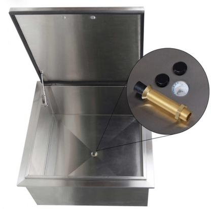 Pacific Coast Manufacturing 260 Series 18" Drop-In Ice Bin Cooler w/ Condiment Tray - BBQ-260-18DI