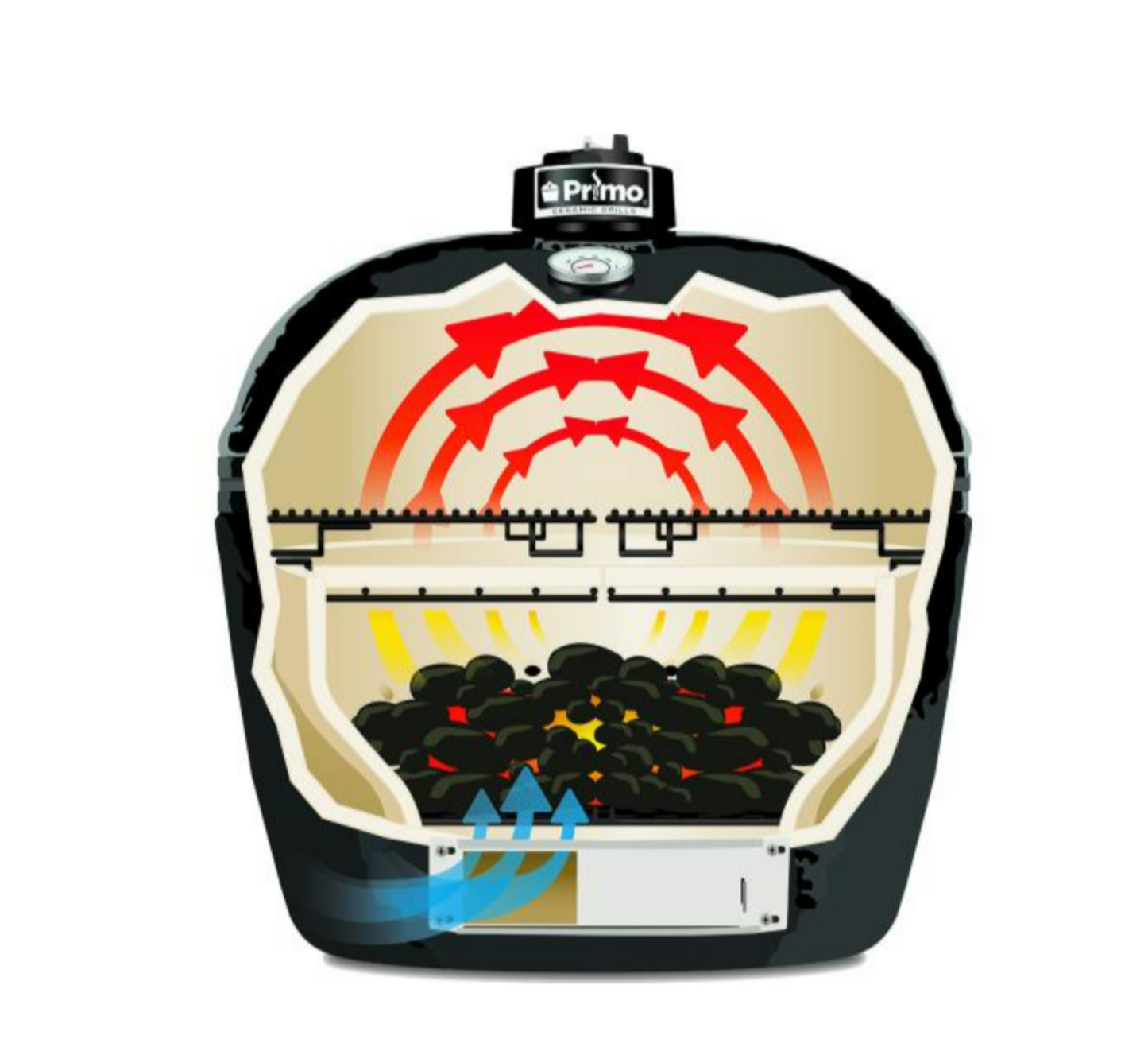Primo Grills Oval XXL All-In-One Cart Grill - PGCXXLC