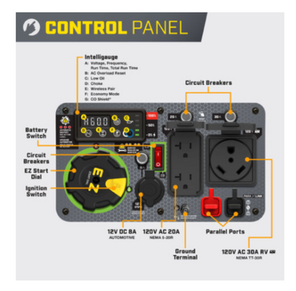 Aurora Generators Champion 4500 Watt Inverter w/REMOTE Electric Start w/ParaLINK - PowerGen USA - 201324
