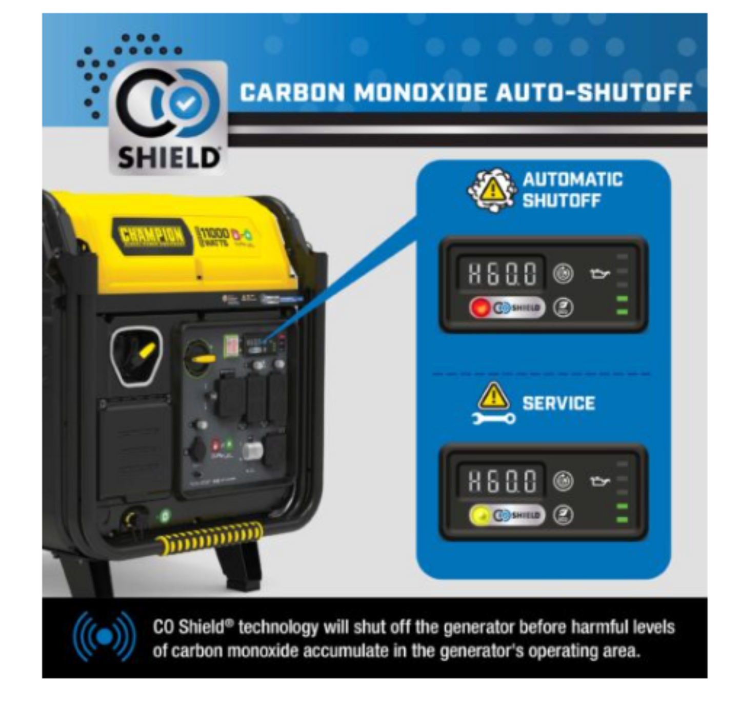 Aurora Generators 11,000W Wireless Start Tri Fuel Inverter with CO Shield - PowerGen USA - 201423
