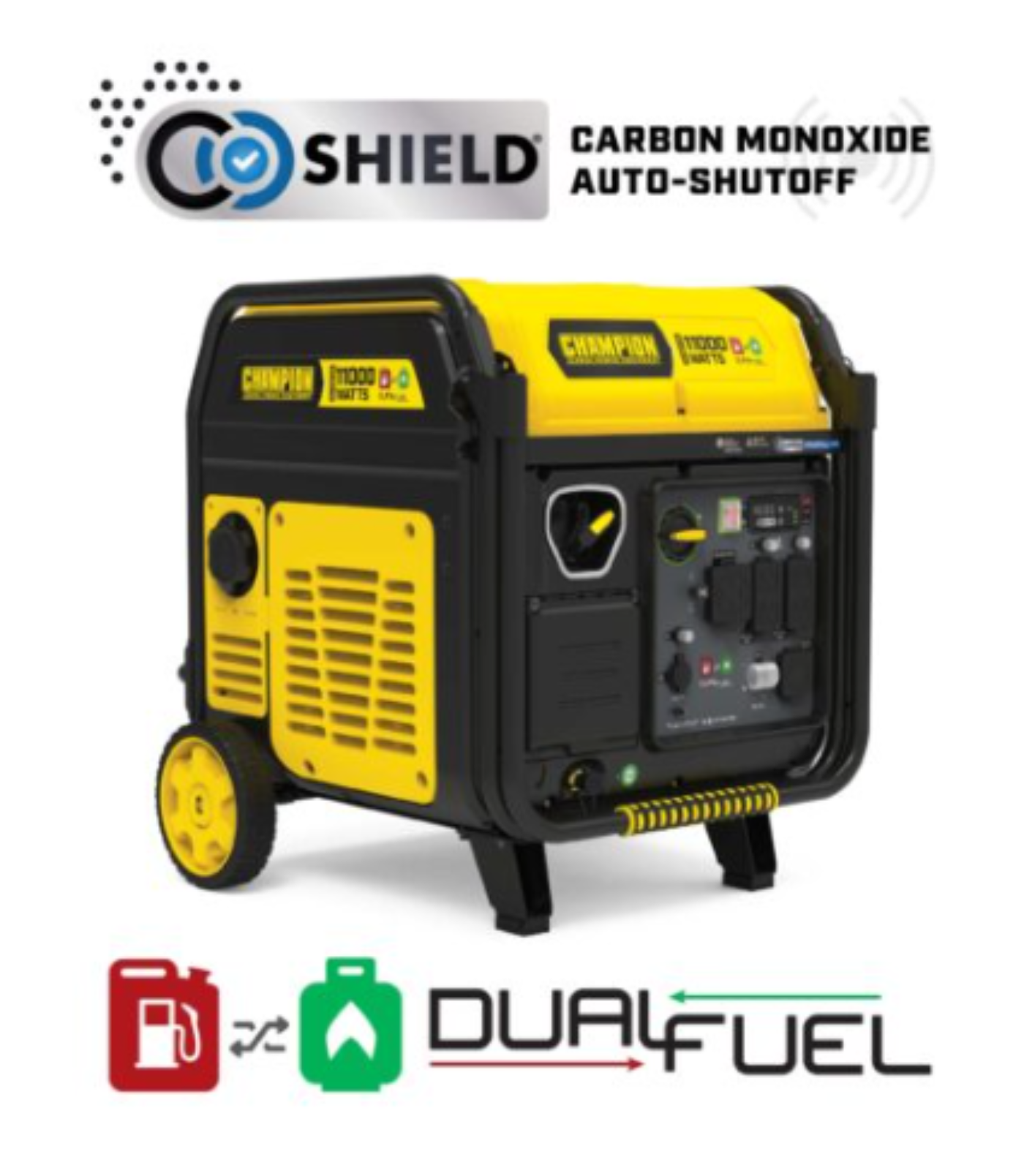 Aurora Generators 11,000W Wireless Start Tri Fuel Inverter with CO Shield - PowerGen USA - 201423