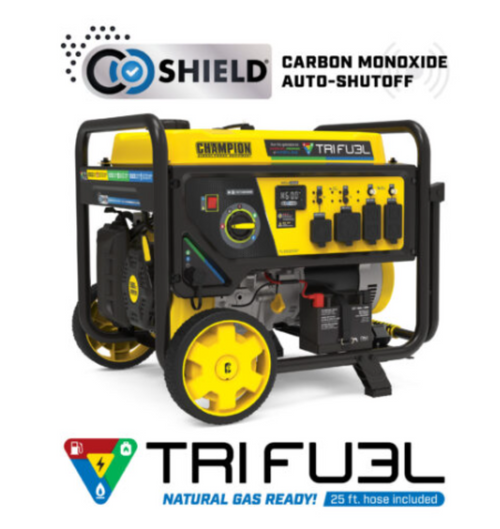 Aurora Generators  Champion 9200 Watt TRI FUEL w/Electric Start - PowerGen USA - 201438