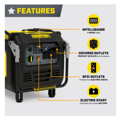 Aurora Generators 8500W Electric Start Inverter with CO Shield - PowerGen USA - 201509