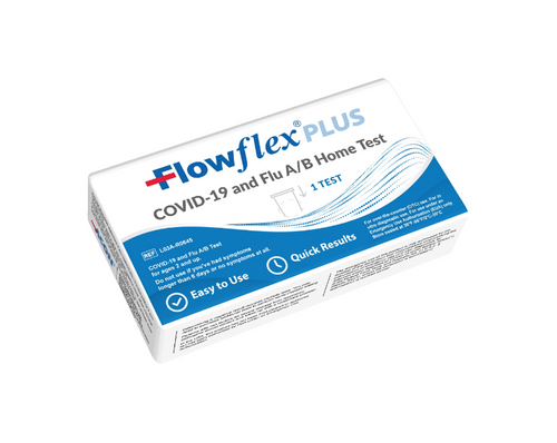 Respiratory Test Kit Flowflex® Plus COVID-19 and Flu A / B Home Test 1 Test per Kit - L03A-R0645
